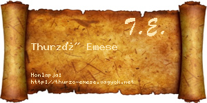 Thurzó Emese névjegykártya