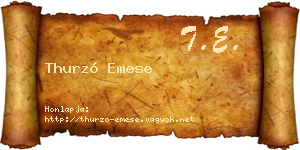 Thurzó Emese névjegykártya