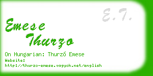 emese thurzo business card